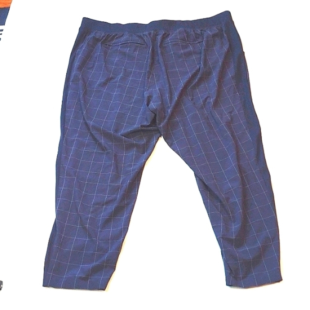 Athleta Brooklyn Navy windowpane textured ankle pant Size 22 EUC - Picture 4 of 7